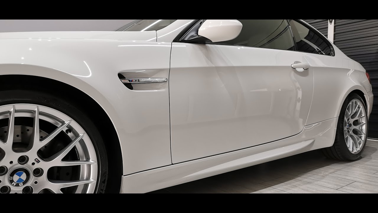 BMW M3 Competition – E92 Alpine White. Paint Correction, Ceramic Coating, Wheels off.