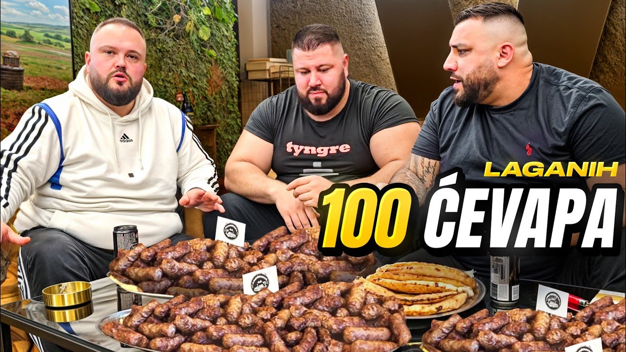 TRI JAKA IGRAČA JEDU 100 ĆEVAPA u NAJSKUPLjEM BERBER SHOPU by IRFAN TEPIĆ !!!