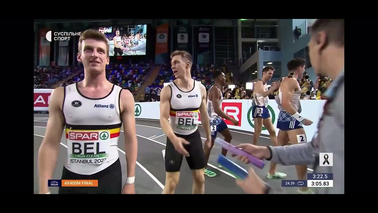 European Athletics Indoor Championships 2023 \ 4 x 400m Relay Men Final \  Belgium 3.05.83
