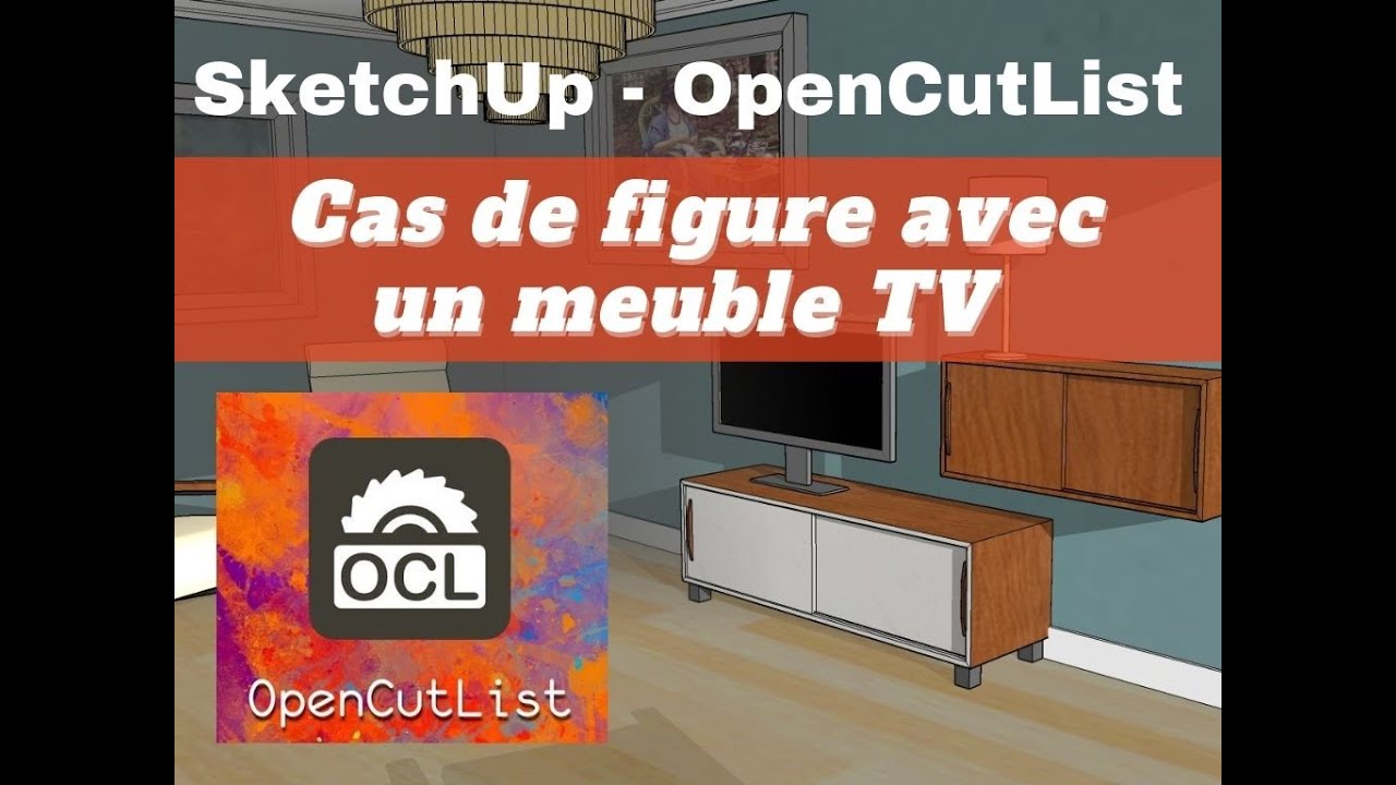 OpenCutList Deuxième partie - cas de figure avec un meuble TV