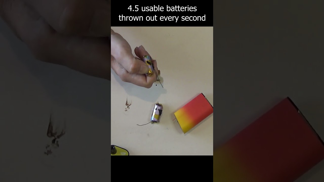 141.9 mil trashed every year... Removing Vape Batteries 