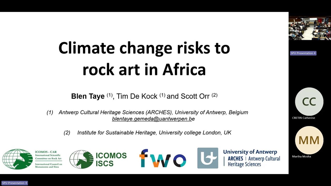 Session 3 – Taye – Applying IPCC risk framework to assess climate change risks to rock art in Africa
