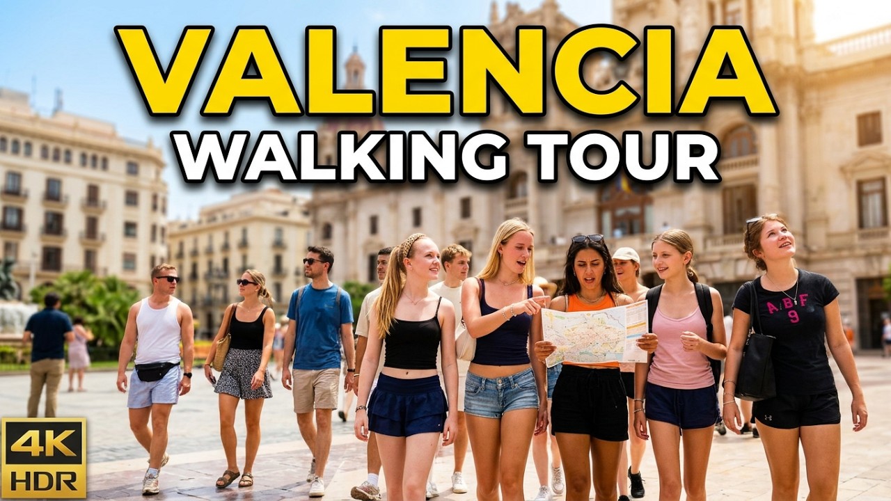 Valencia Spain Walking tour 2025 🇪🇸 | Immersive City Stroll with Subtitles [4K HDR 60fps]