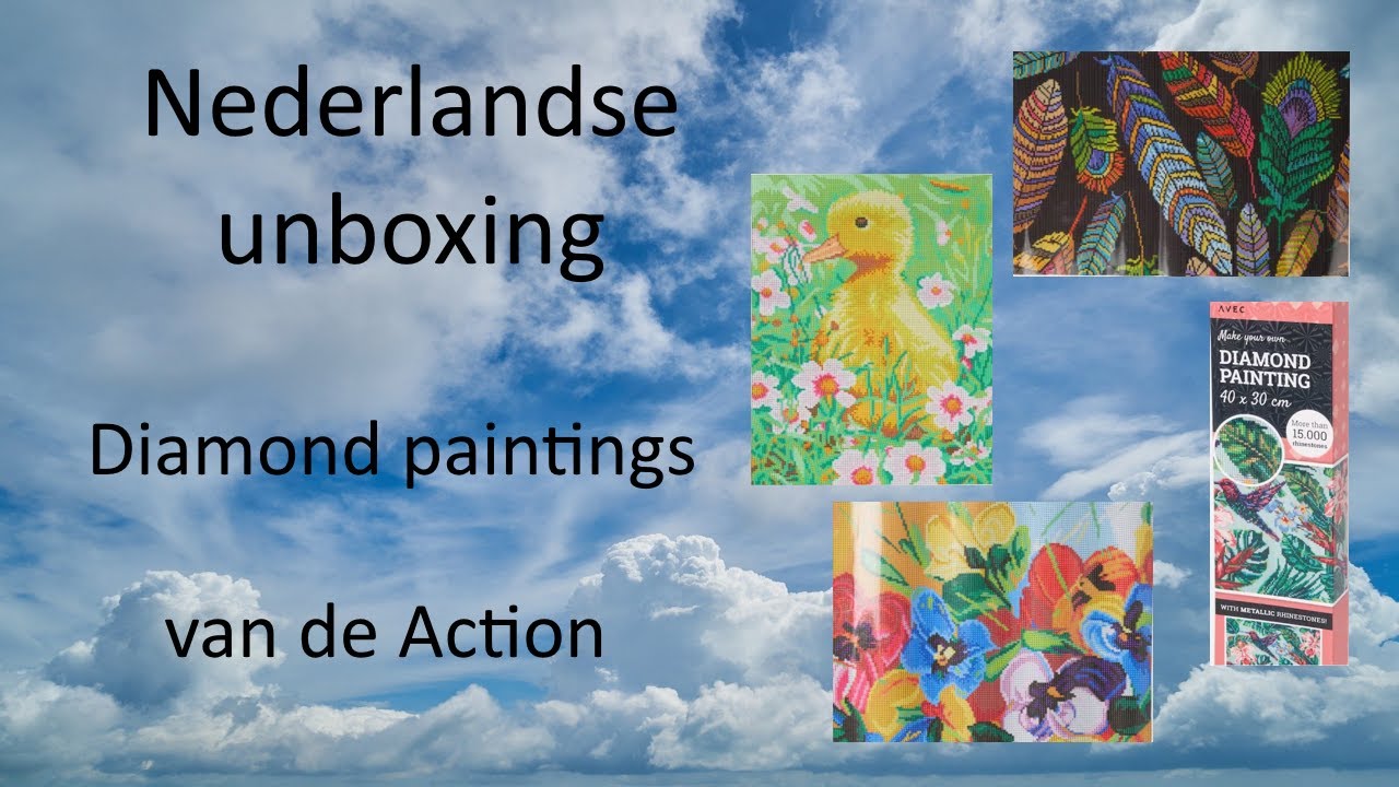Nederlandse unboxing kleine partij diamond paintings van Action