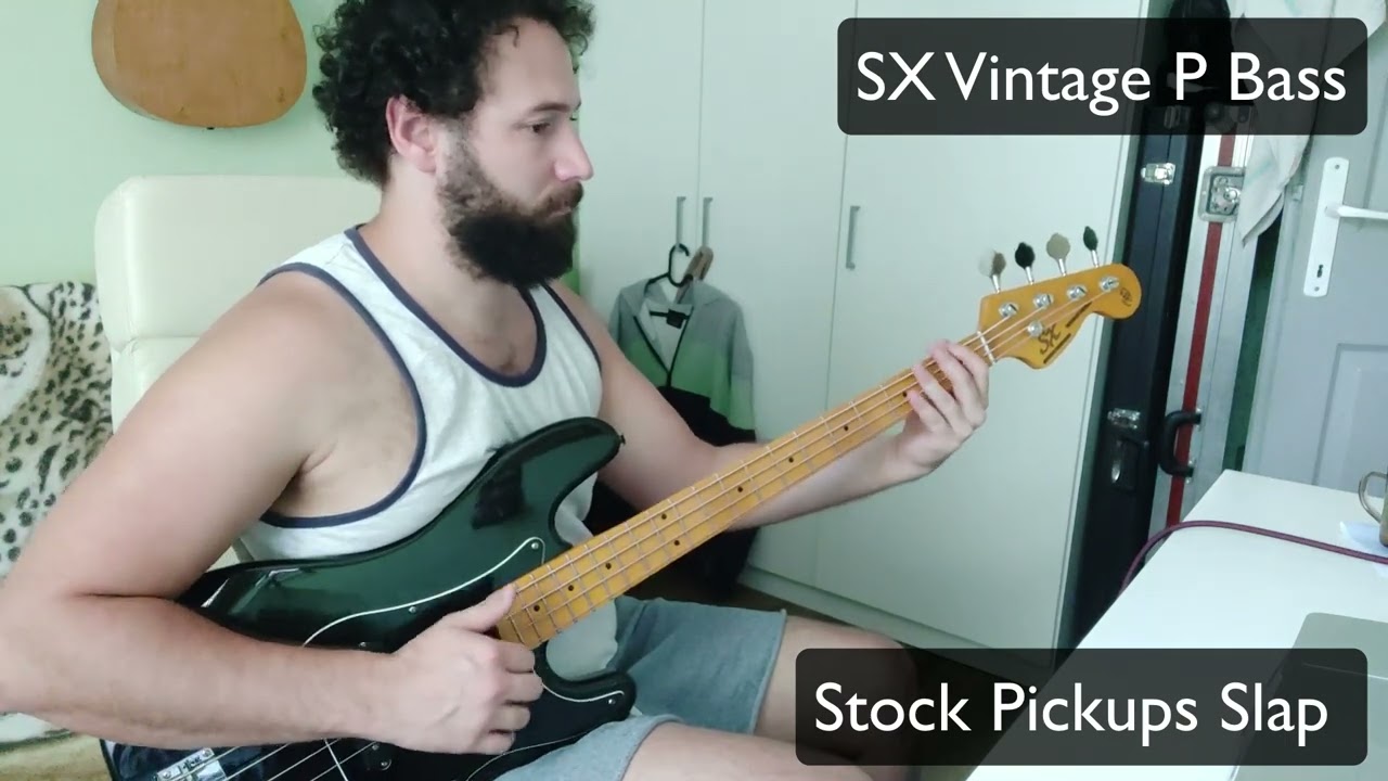 SX Vintage P Bass Original VS Fender American std. Pickups