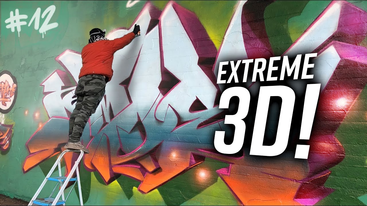 EXTREME 3D EFFECTS | bridge graffiti in the rain #12 GRAFFCEMBER