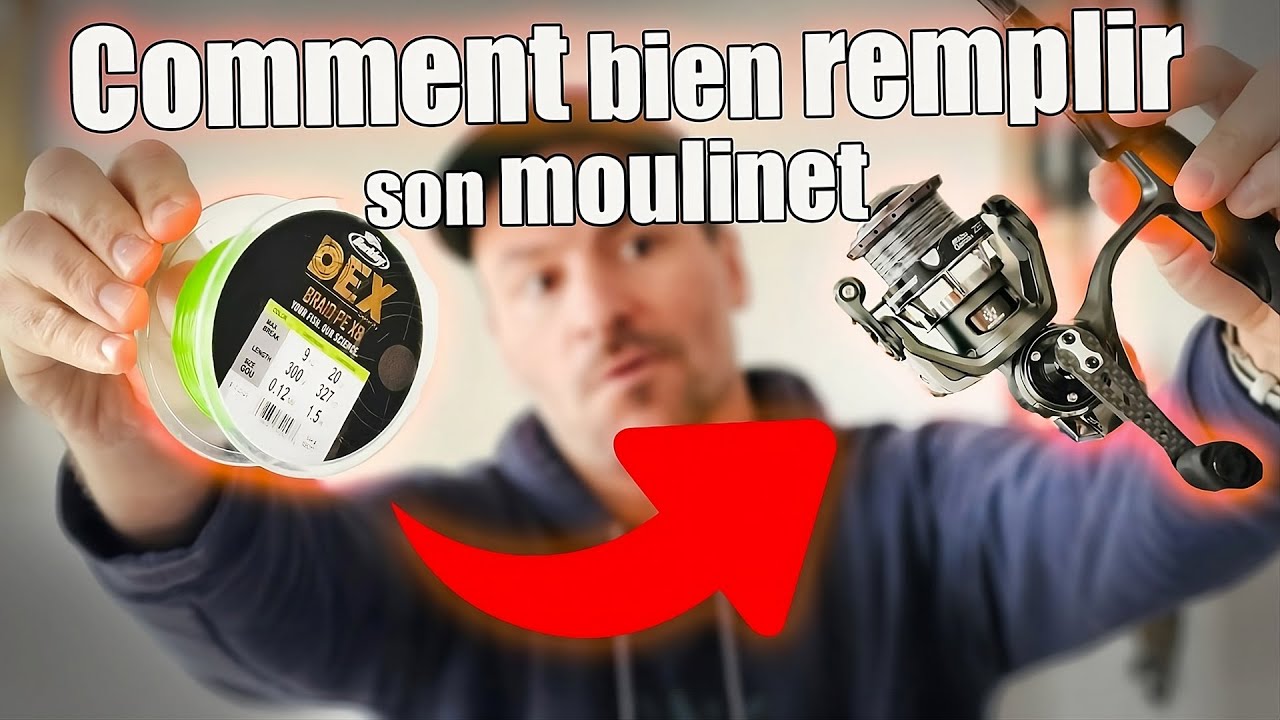 La meilleure manière de REMPLIR son MOULINET de pêche ! (Tresse, Nylon, Fluoro)