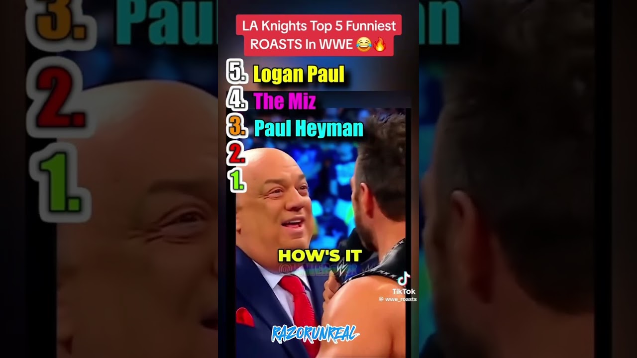 Top 5 funniest la knight roasts #wwe #laknight #yeah