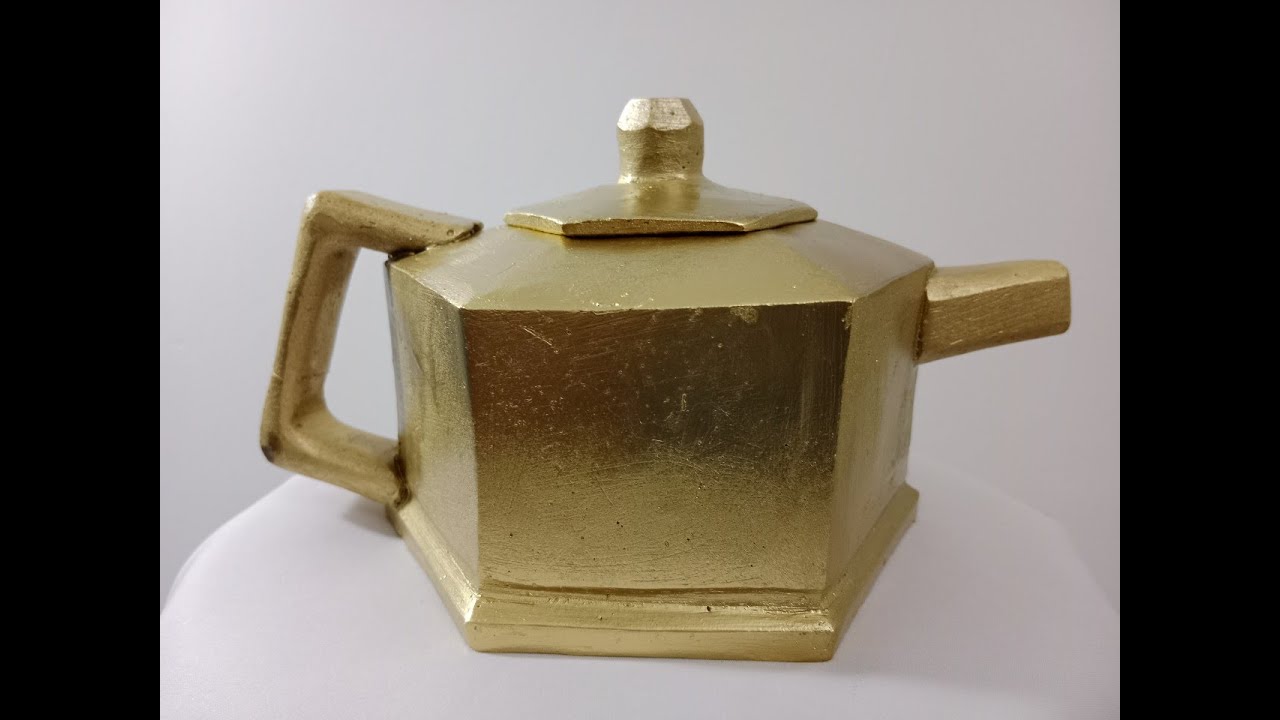 How to make a tea pot from cardboard. Garden House # Cách làm một bình trà từ bìa carton, thạch cao