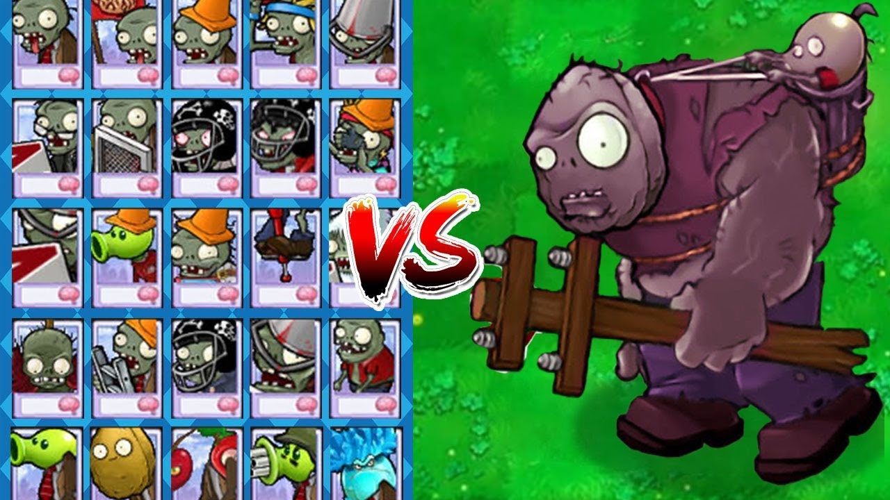1 Hypno Wall-nut Gargantuar Vs 50 All Hybrid Zombies - Who Will Win? PVZ 1 Hybrid Challenge