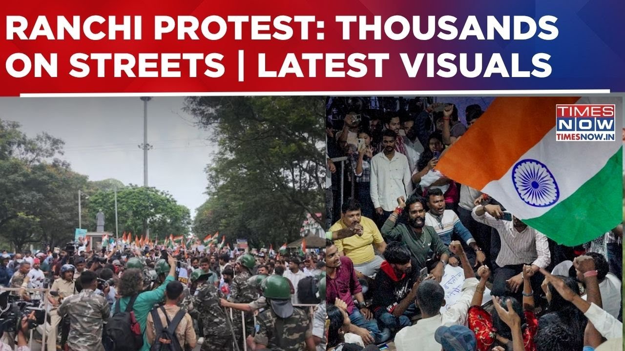 Jharkhand Protest: Thousands Students in Ranchi Take Part In March Towards Assembly, Watch Visuals