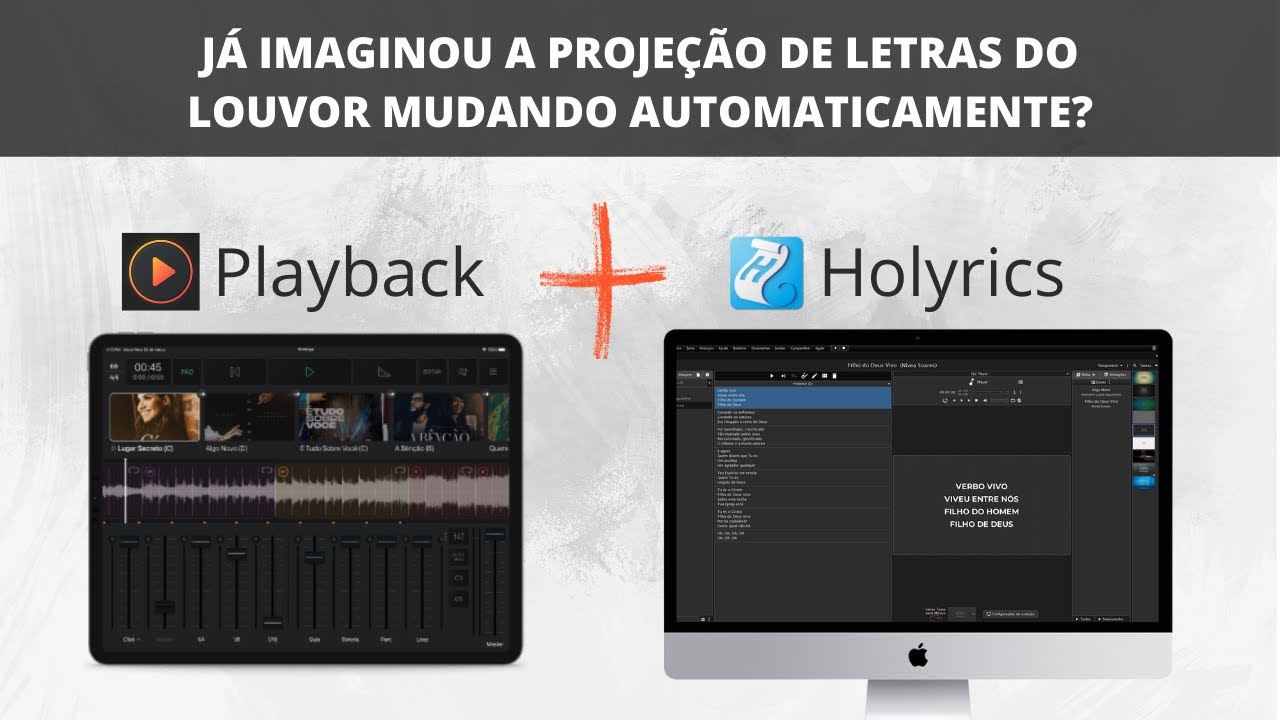 Projeção de letras automática com MIDI OUT do Playback