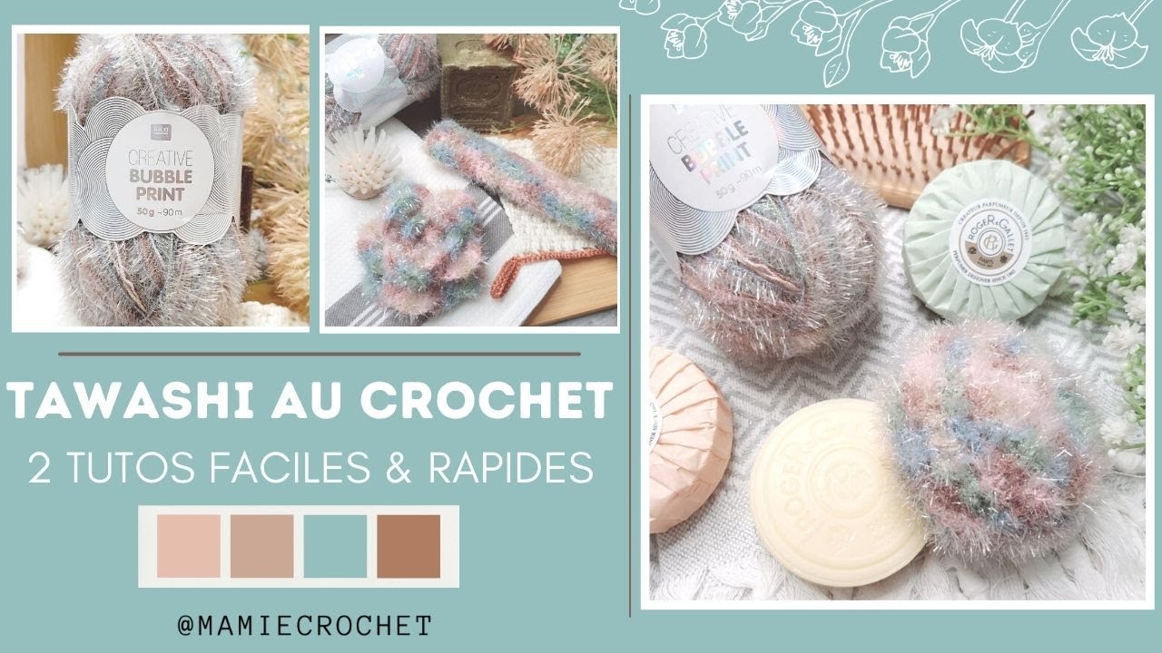 Comment faire une EPONGE ECOLOGIQUE TAWASHI POUR LA CUISINE OU LA SDB AU CROCHET TUTO #mamiecrochet