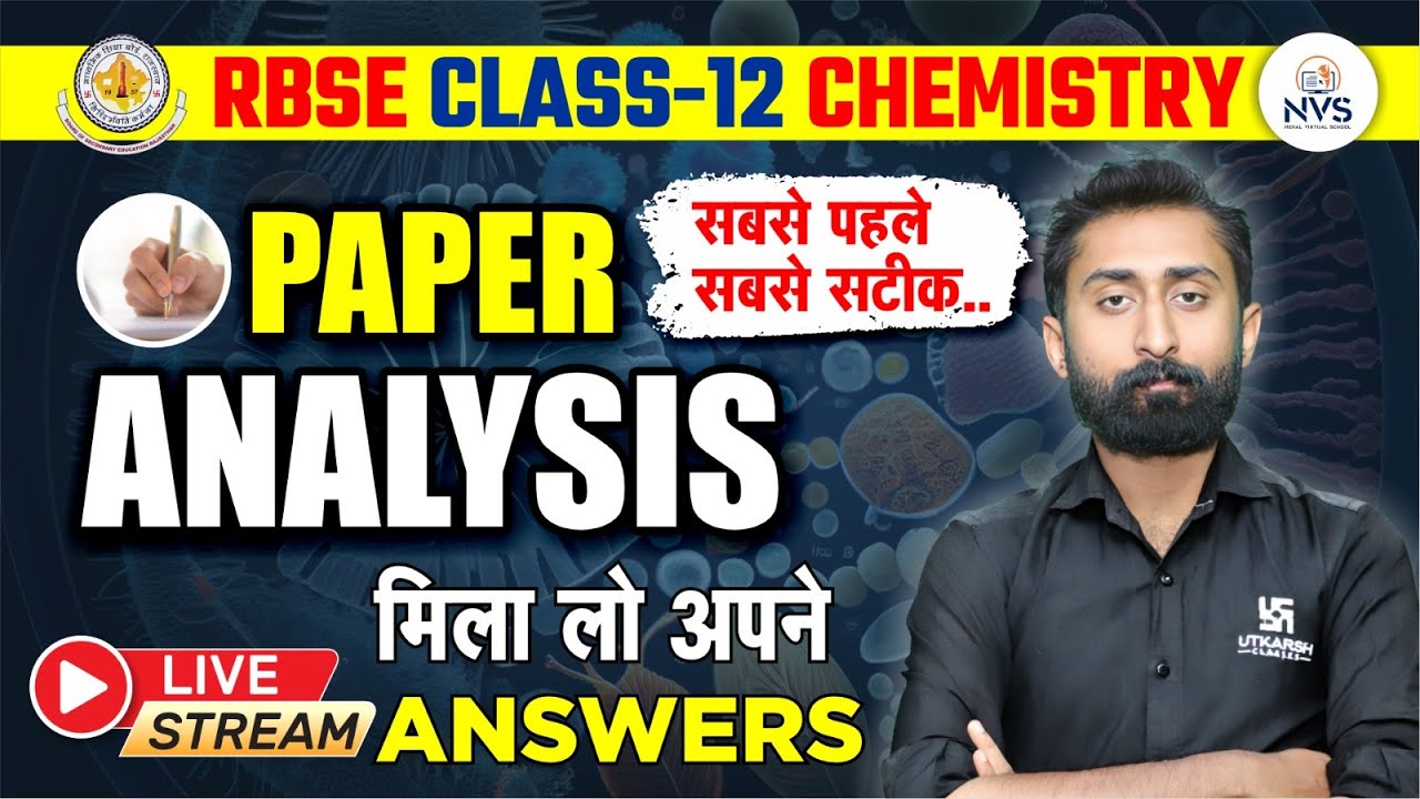 Class 12th Chemistry Paper Analysis 2024🔥18 March Chemistry Paper✅RBSE Board Exam 2024| Akshay Sir