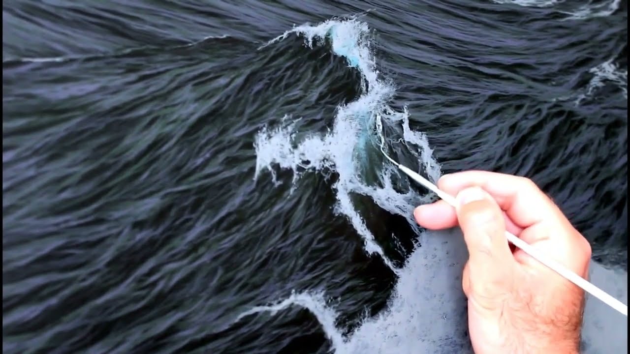 North Sea wave painting process