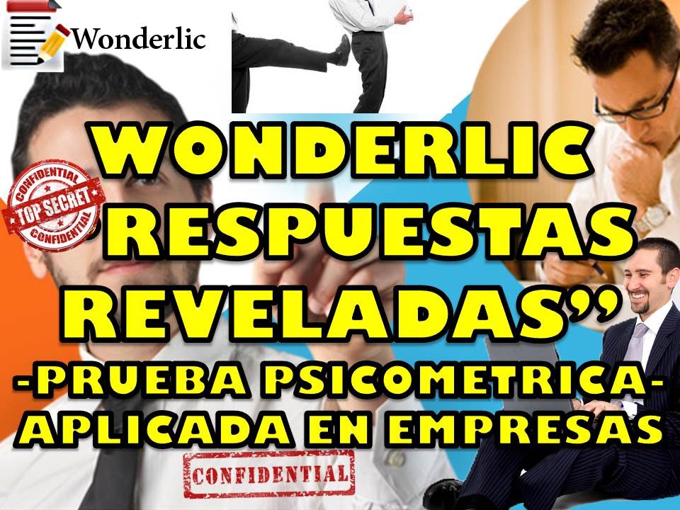 WONDERLIC respuestas , prueba psIcometrica muy usada en las empresas