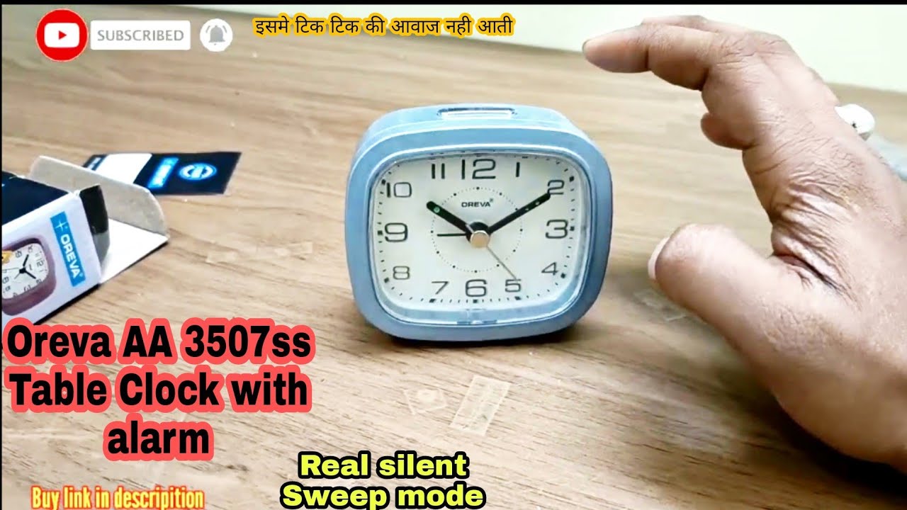 OREVA AA-3507 SS Study table clock with Alarm and LED light unboxing & Review | table Clock #Ajanta