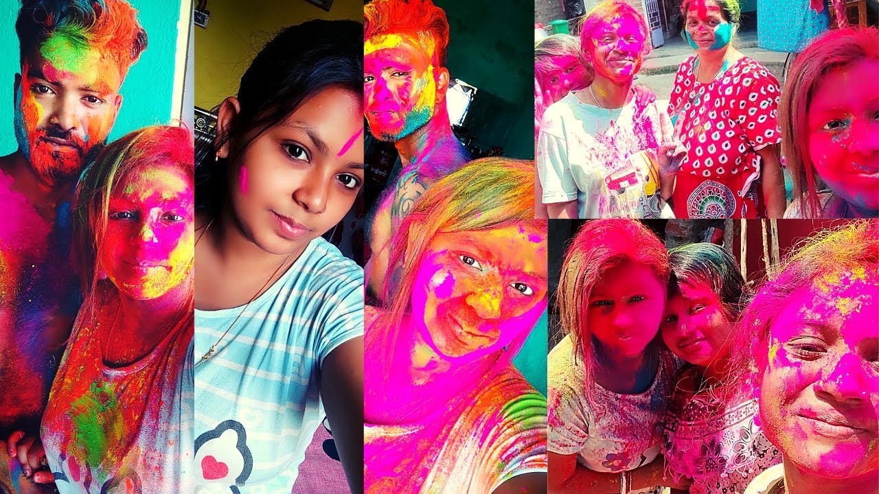 প্রচুর রং খেললাম আজ আমরা 🥰😅😍খুব মজা হল |first holi after marriage 😍🥰