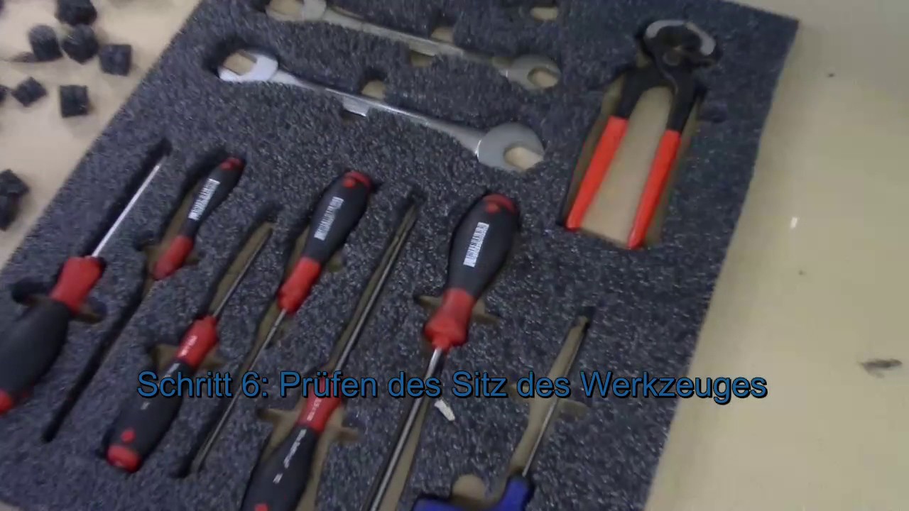 5S Methode - Mit Schaumstoff Schublade einfach selbst strukturieren - Shadowboard für Schubladen