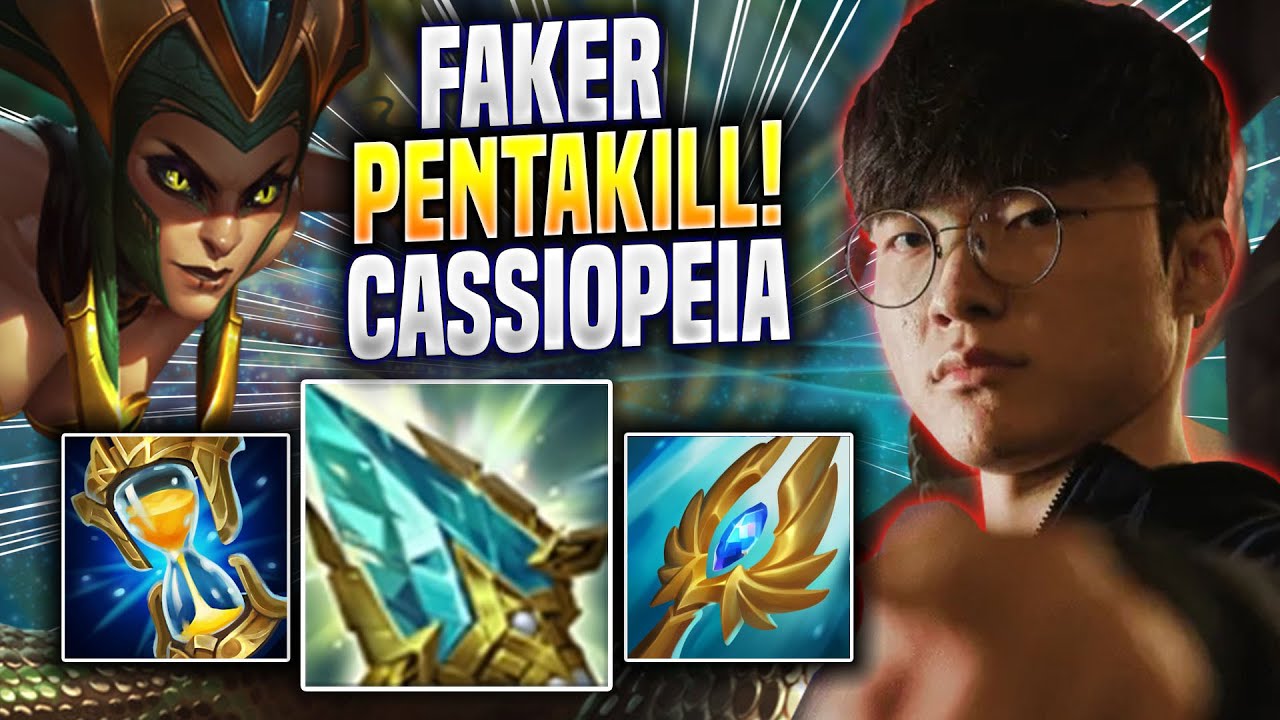 FAKER GETS PENTAKILL WITH CASSIOPEIA! - T1 Faker Plays Cassiopeia MID vs Viktor! | Season 2023