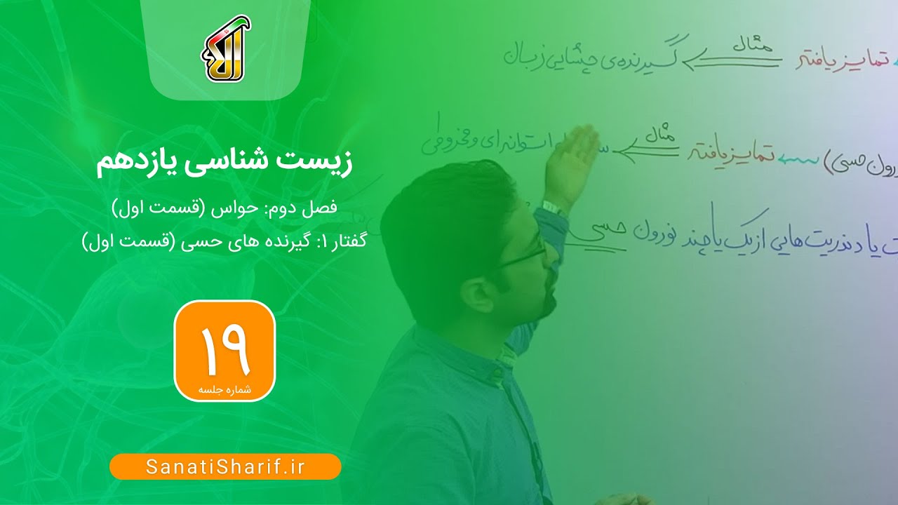 فیلم جلسه 19 - فصل دوم: حواس (قسمت اول)، گفتار1: گیرنده حسی (قسمت اول)
