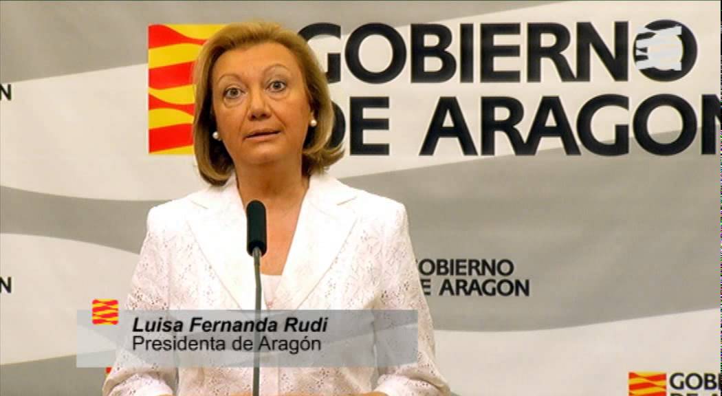 La presidenta de Aragón llega con el compromiso de trabajar para todos los aragoneses