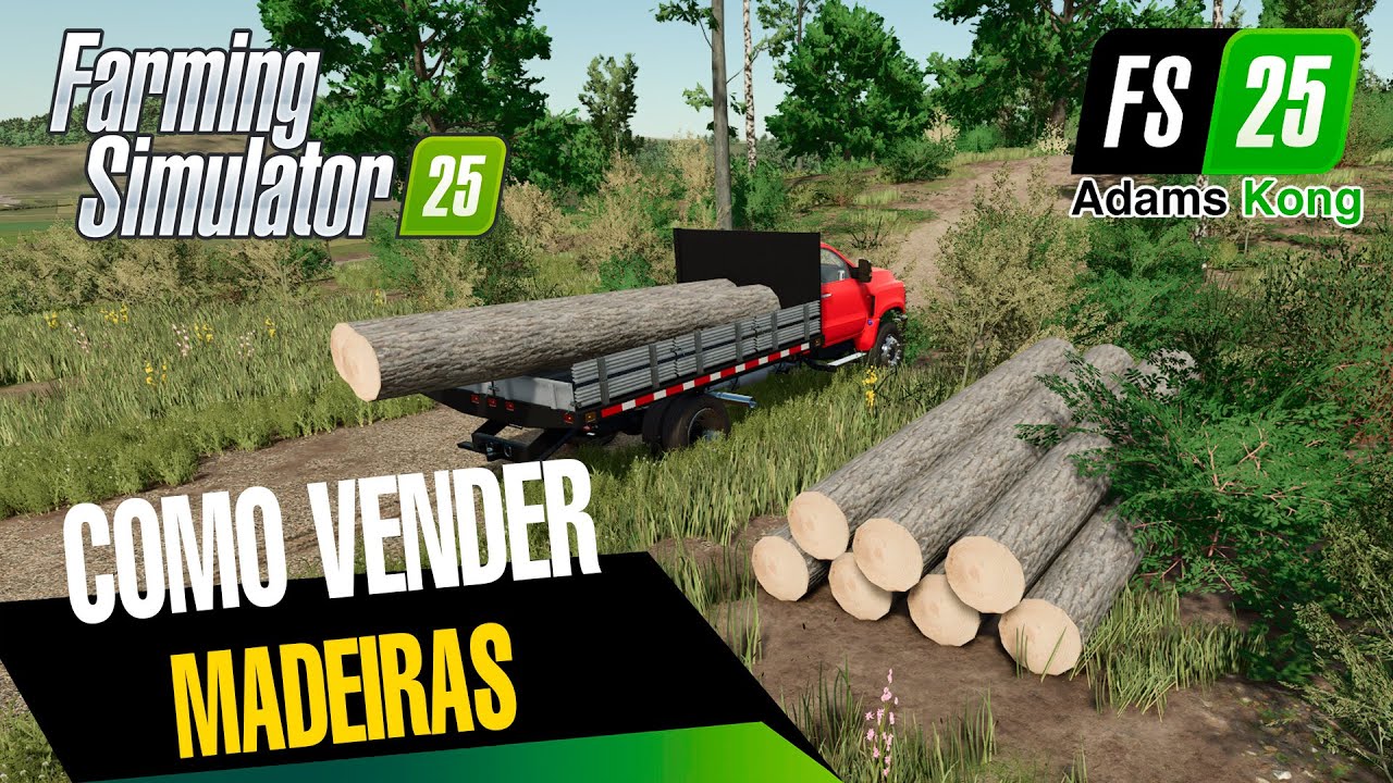 FS25: Contrato de transporte de madeiras, como vender madeiras no FARMING SIMULATOR 25