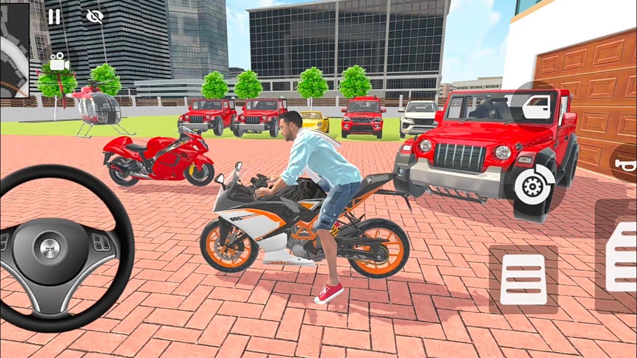 🎮Franklin order by Mahindra Scorpio And thar supercar in Indian 🇮🇳 bike💥thief auto simulator #gaming