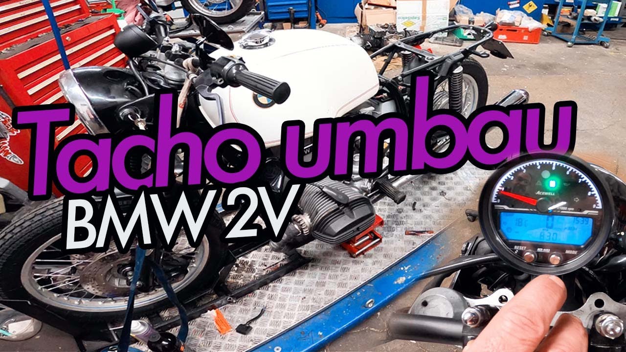 ACEWELL Tacho - Geschwindigkeitsanzeige für klassische BMW Motorrad 2-Ventil Boxer hier  R 100 RS