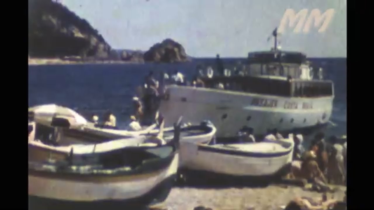 Tossa de Mar Spain 1958 old cine film 475
