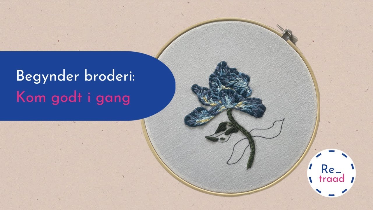 Godt i gang med at brodere p&aring; t&oslash;j