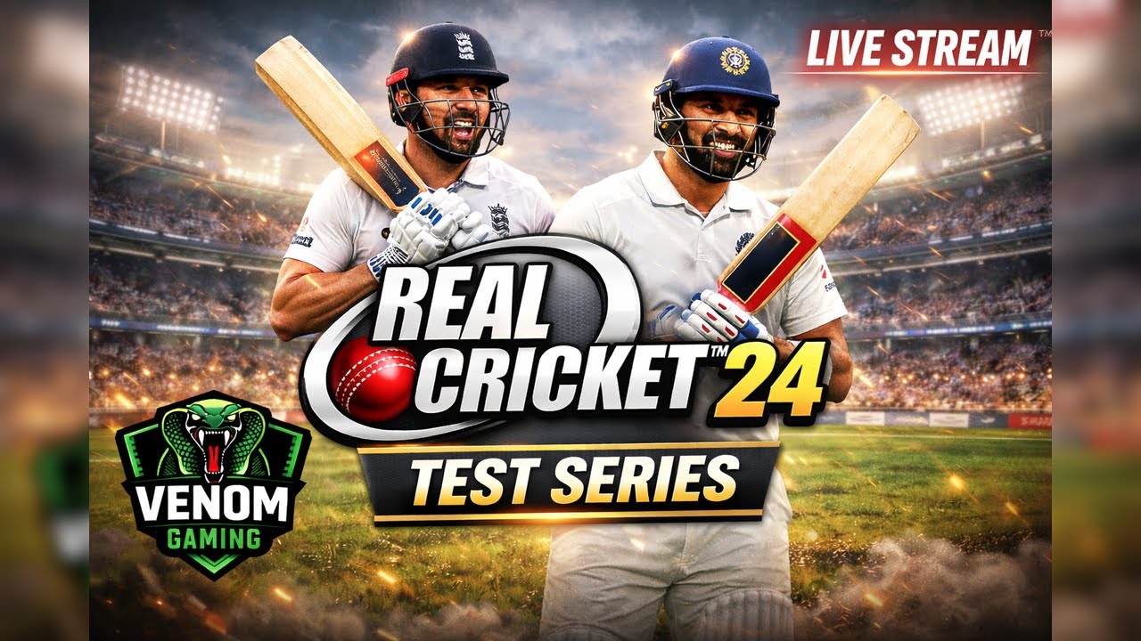 🔴LIVE NOW 🔴 RC24 Test Series continue | Venom Gaming #rc24 #realcricket24 #viratkohali#rohitsharma