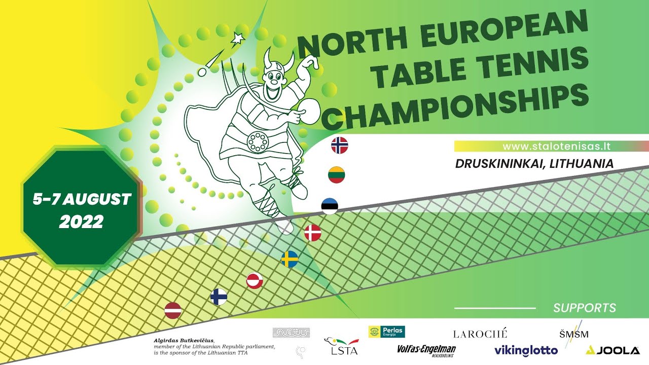 Šiaurės Europos šalių stalo teniso čempionatas (I diena)