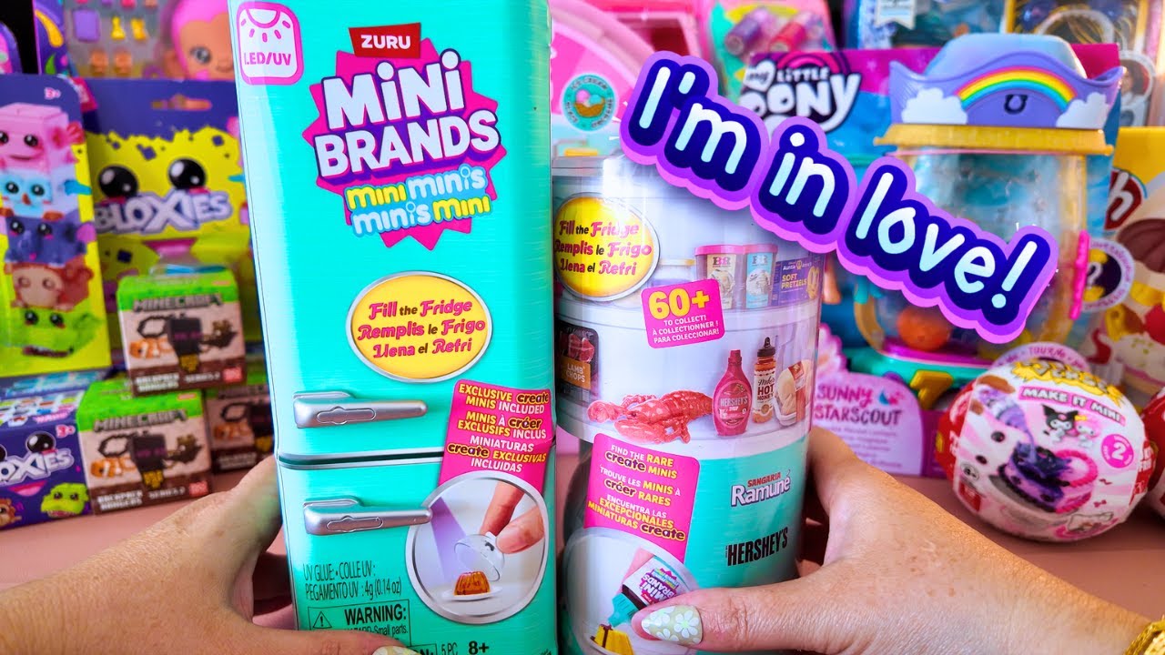 UNBOXING NEW Mini Brands Fill the Fridge ASMR! #asmr #unboxing #viral