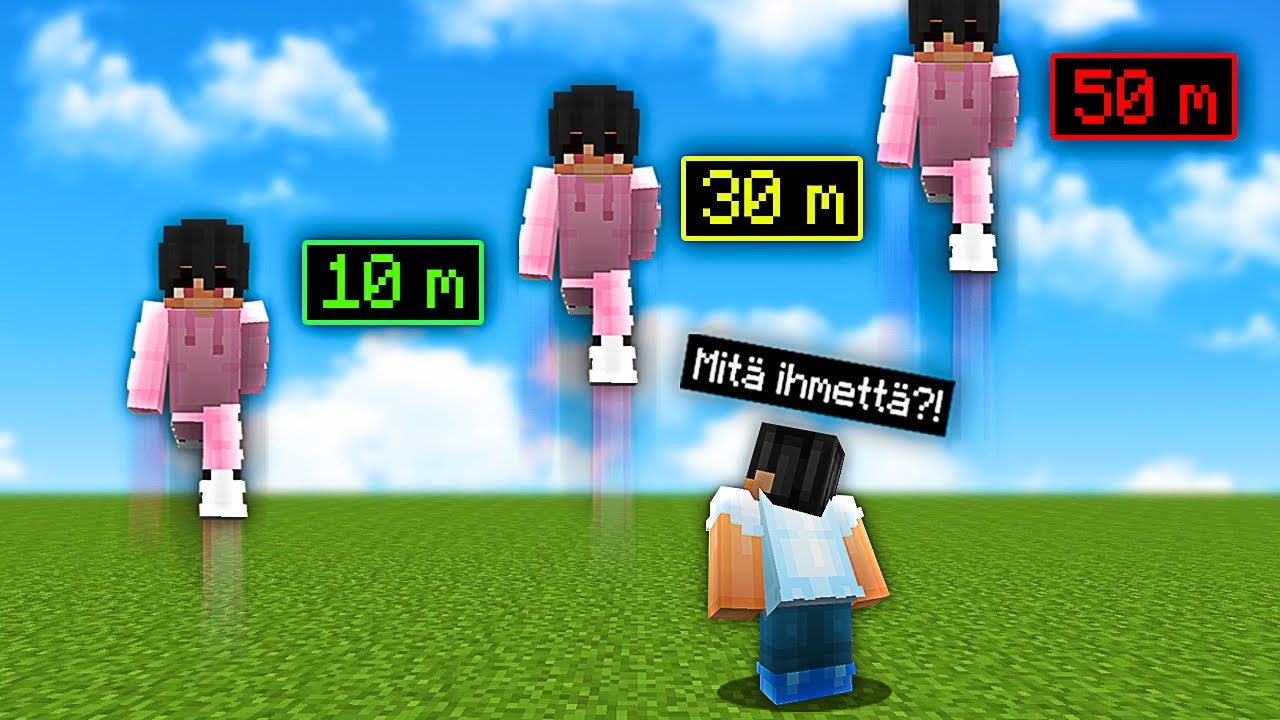 Minecraft, MUTTA Hyppy Korkeus MONINKERTAISTUU?!