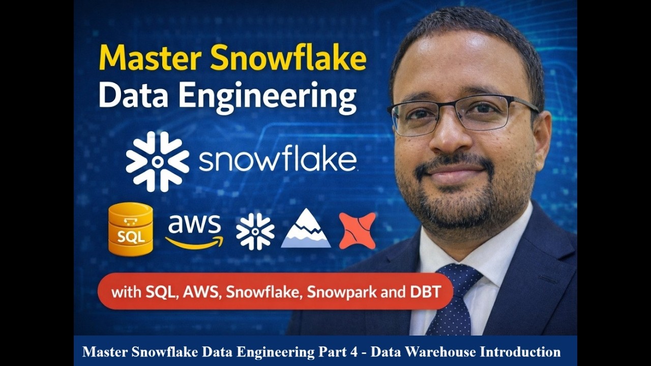 Master Snowflake Data Engineering Part 4,  Data Warehouse Introduction, master snowpark introduction
