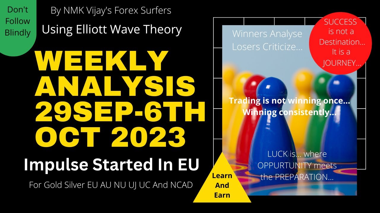 Gold Silver DXY EU NU AU UJ UC And NC Weekly Analysis 29- 06 Oct 2023 | Using Elliott Wave ART
