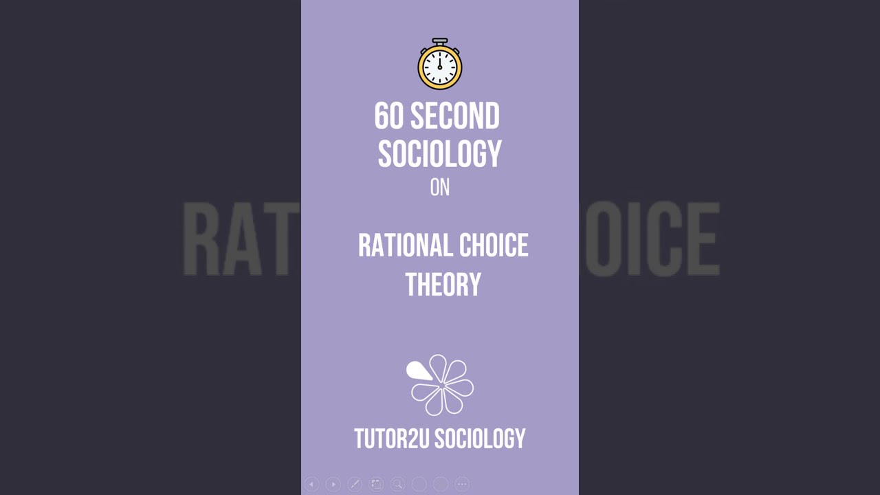 Rational Choice Theory | 60 Second Sociology (Crime and Deviance)