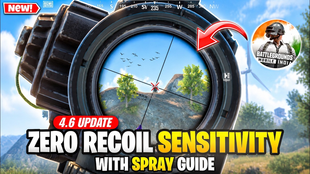 New BGMI 4.6 Sensitivity Settings + Laser Spray Guide | Best Low Recoil Control for All Devices!