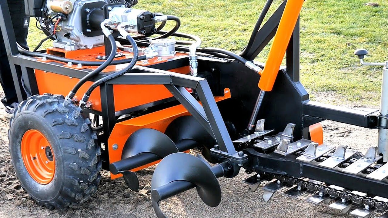 Homemade Chain digging excavator 15hp