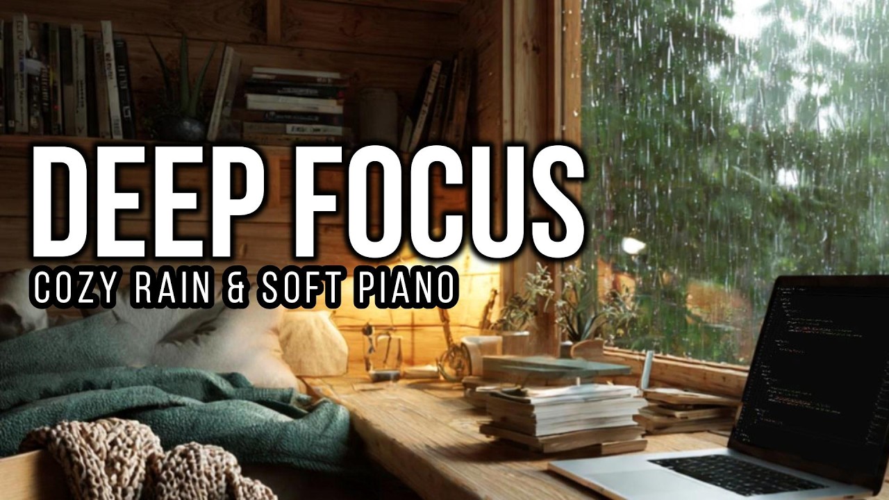 Forest Cabin Rain View 🌲 Deep Focus Ambience for Study, Work, Reading