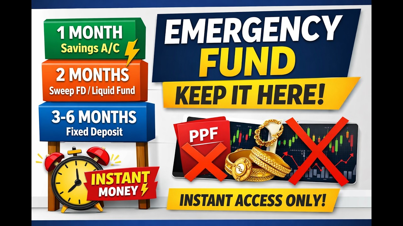 Emergency Fund: Where to Keep It in India (Instant Access Rule!)