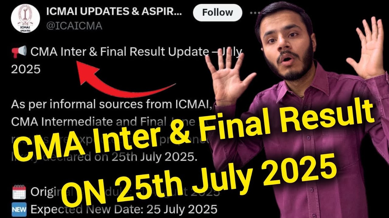✅Breaking News📢:- Cma Inter & Final June 2025 result on 25th July 2025😱|Cma Inter, Final June 2025💯