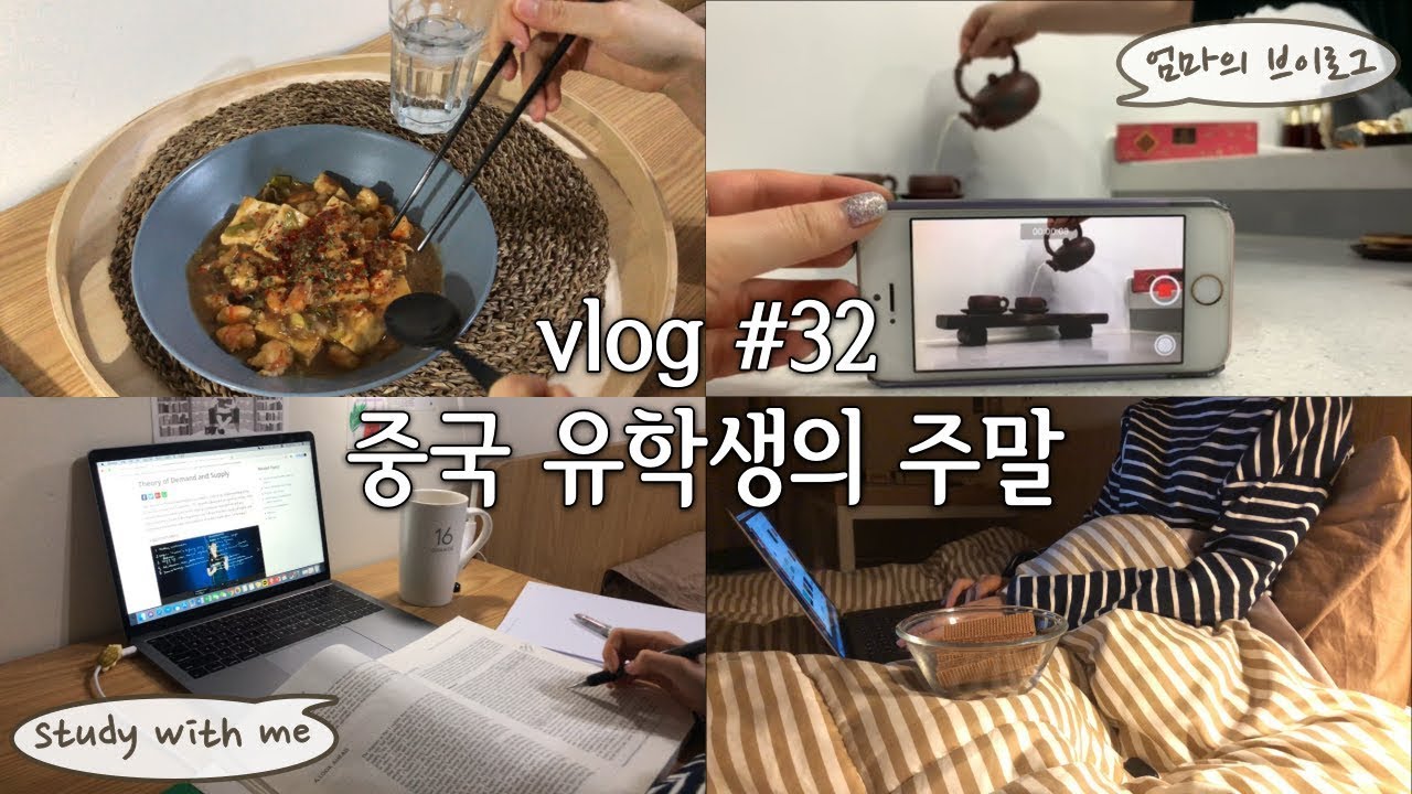 eng) 청소하고 뻗어버린 주말, 조별과제 study with me, 요리하기, 엄마의 브이로그