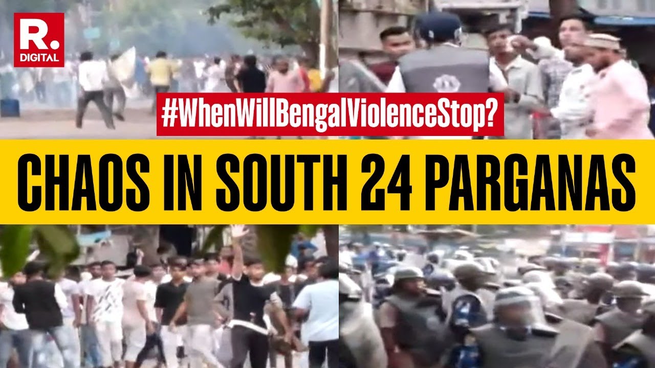 West Bengal Unrest: Violent Clash Erupts in South 24 Parganas Between Police and Miscreants