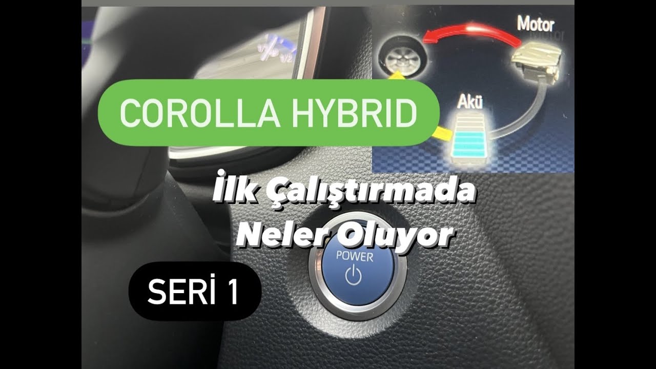Seri 1 - Corolla Hybrid İlk Çalıştırma - Pil Yüzdeleri - Enerji Döngü Ekranı ve Diğer Her Şey