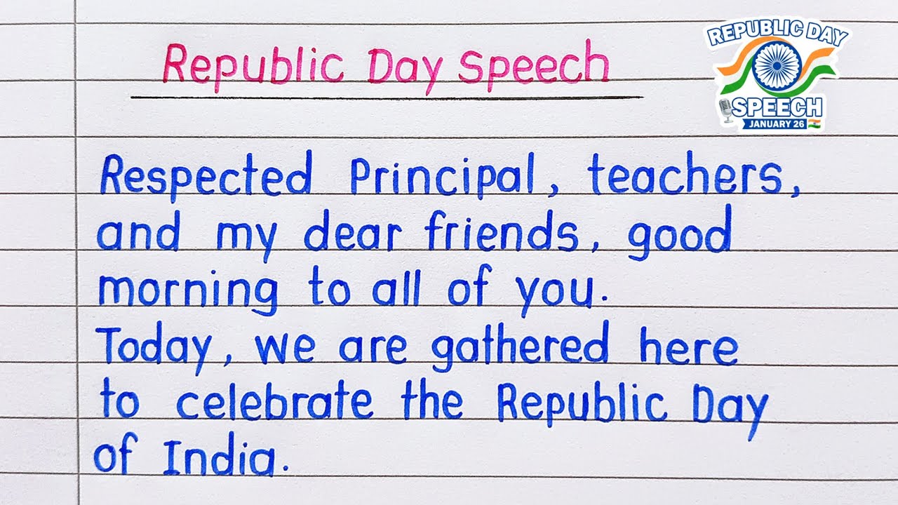26 January Speech | Republic Day Speech 2026 in English | Speech on Republic Day