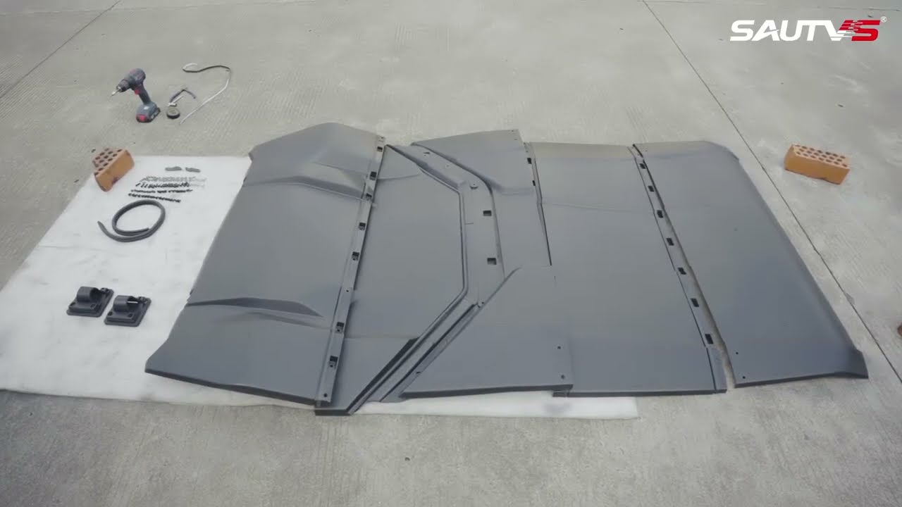 SAUTVS Installation of Heavy Duty Poly Sport Roof 4 Seats for Polaris RZR XP 4 1000 2024  #2884554