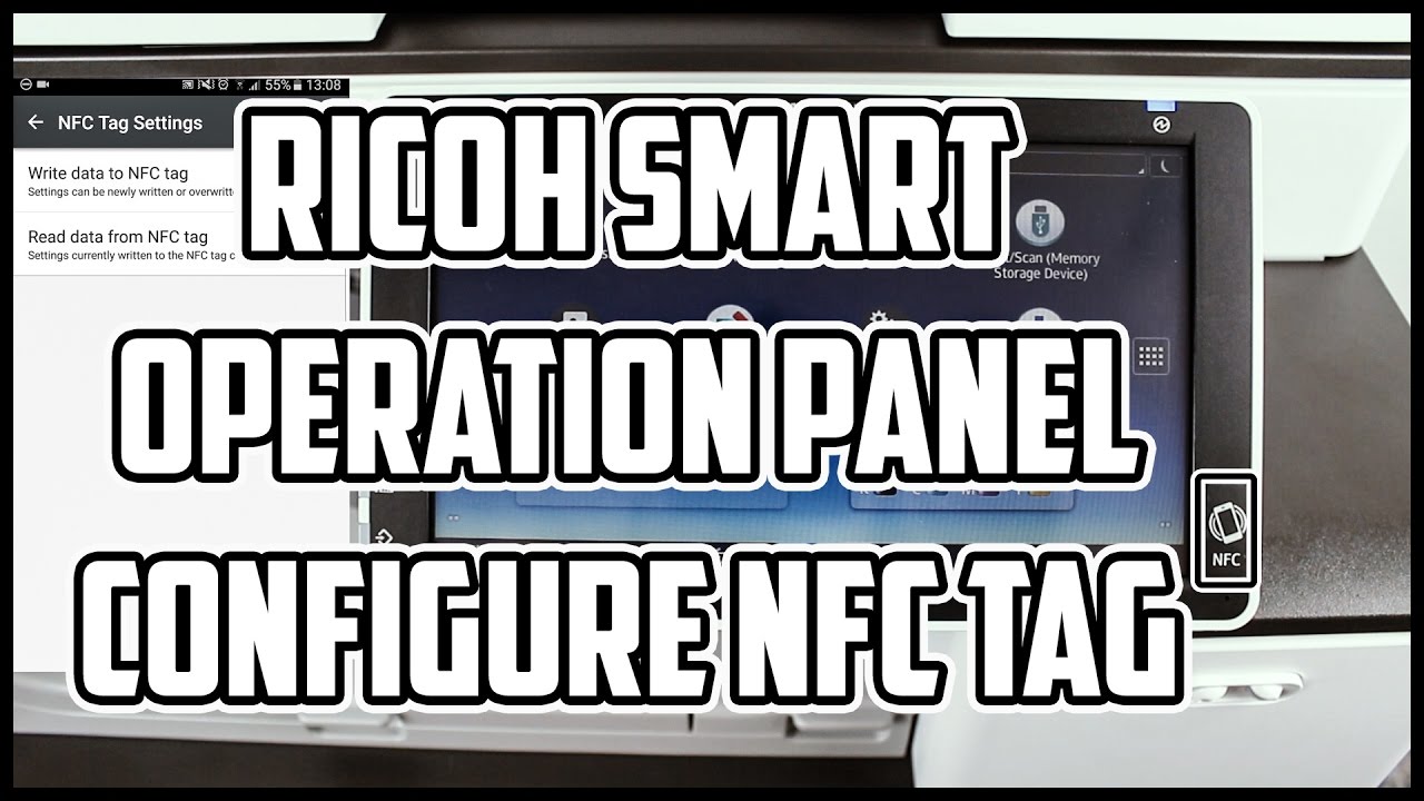 Ricoh Connector app Configure NFC Tag on MFP