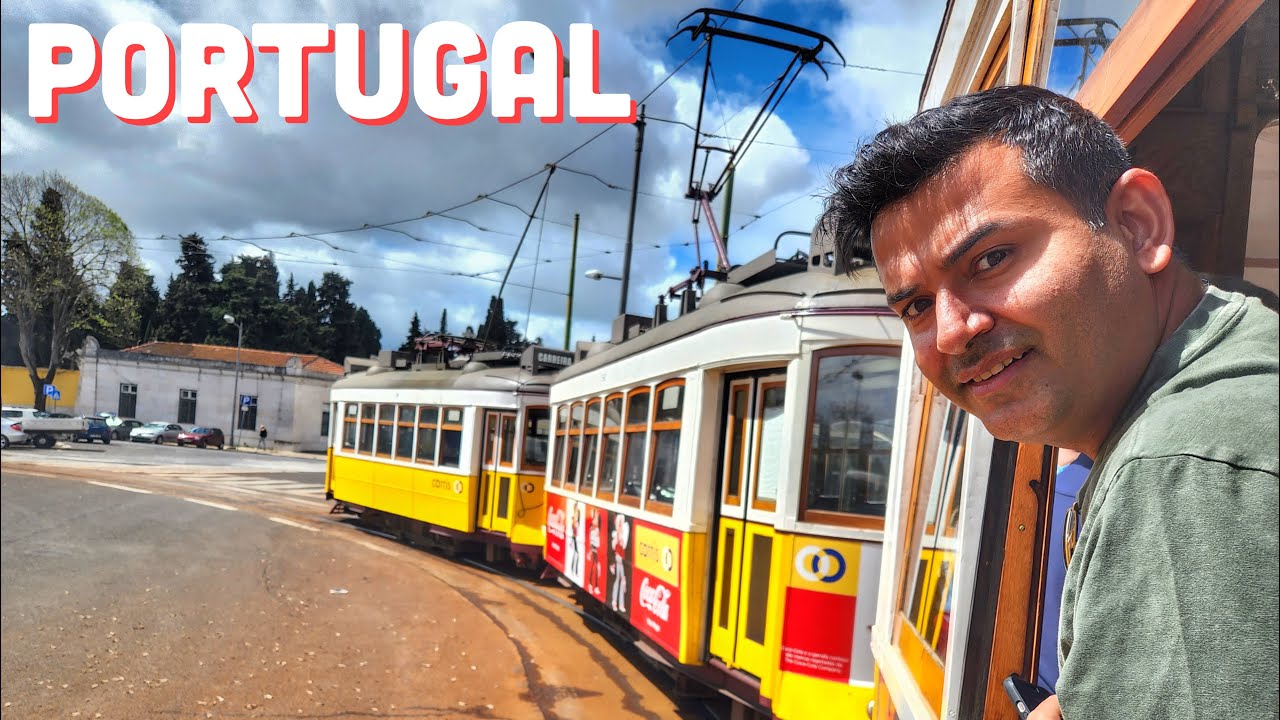 Riding 100 Year Old Tram to Experience Lisbon Portugal